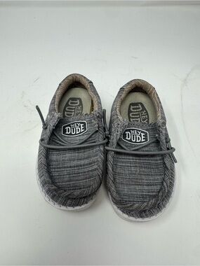 Hey Dude Grey Knit Slip-On Shoes